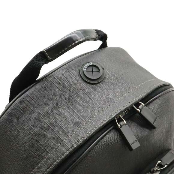 GUCCI Authentic Black Leather Backpack - Picture 7 of 9